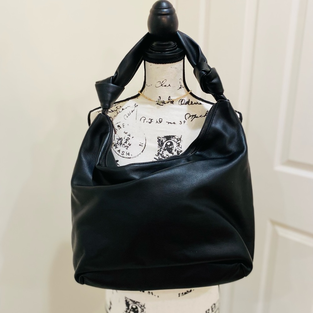 Aqua Black Leather Purse